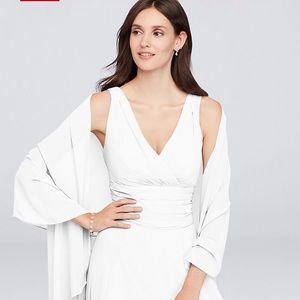 David’s Bridal White Chiffon Wrap